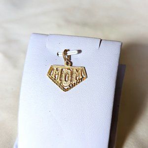 10k Solid Gold Mom Pendant